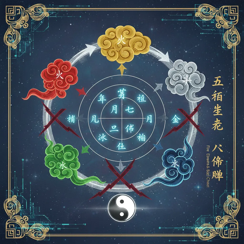 八字 命盤 - 五行生剋